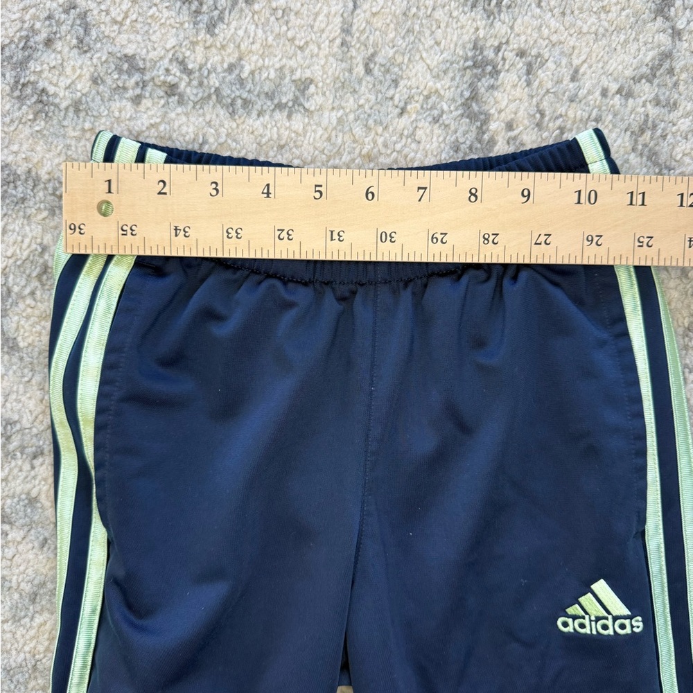 Adidas Boys Navy Green Tracksuit size 8 - Picture 14 of 15